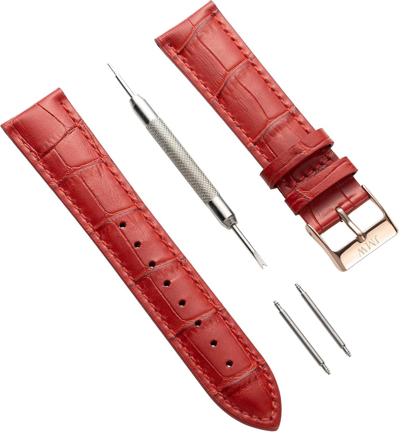 Amazon.co.jp: [JMW TOKYO] 腕時計 ベルト ラグ幅20mm 本革レザー 交換